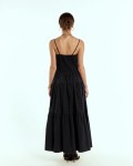 SIXDO Raw Flared Dress for Women